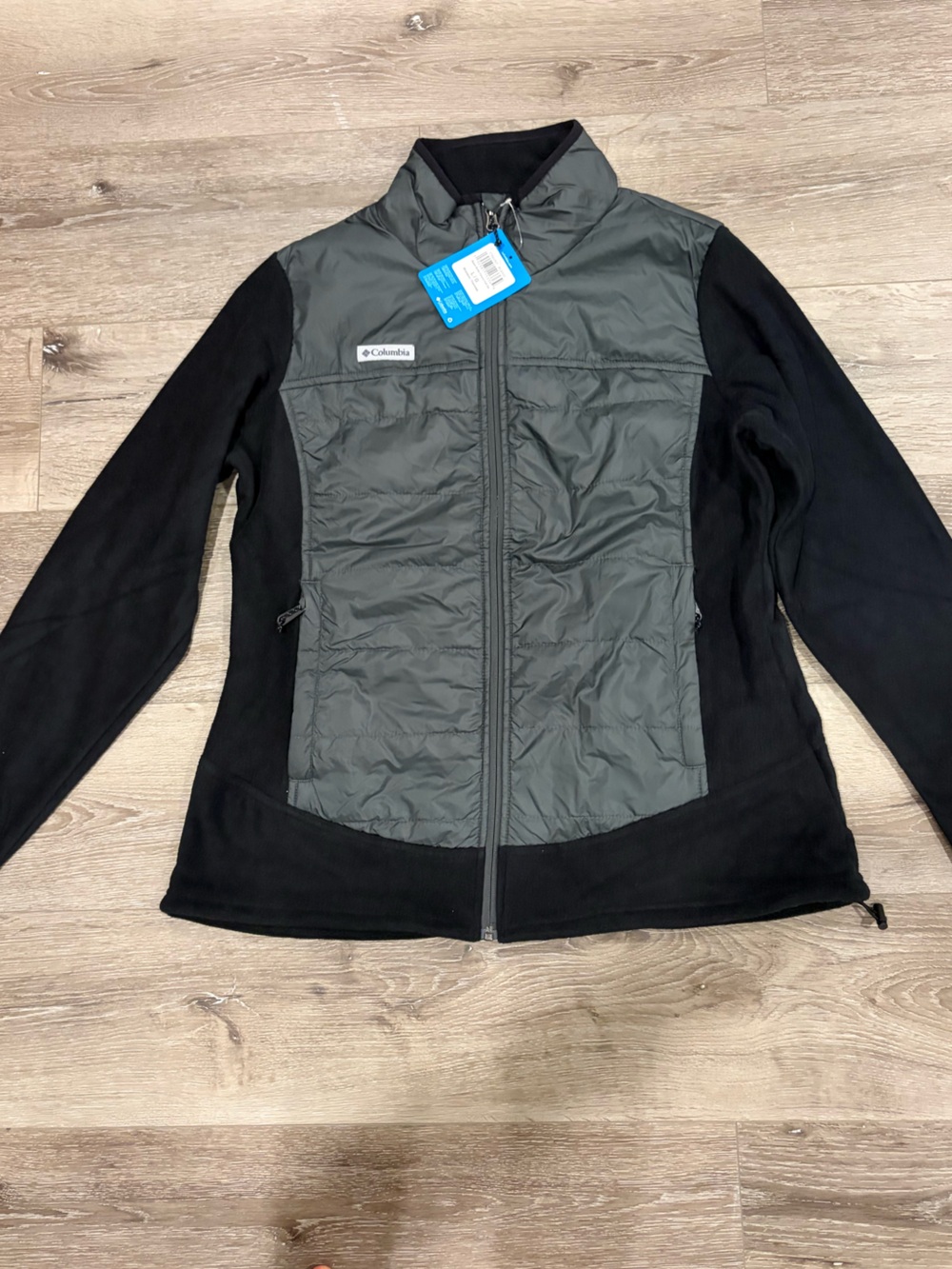 Columbia Women's Black & Gray Hybrid Insulated Full-Zip Jacket